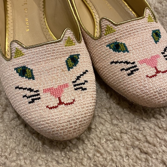 Charlotte Olympia Shoes Authentic Charlotte Olympia Cat Flats Sz 85